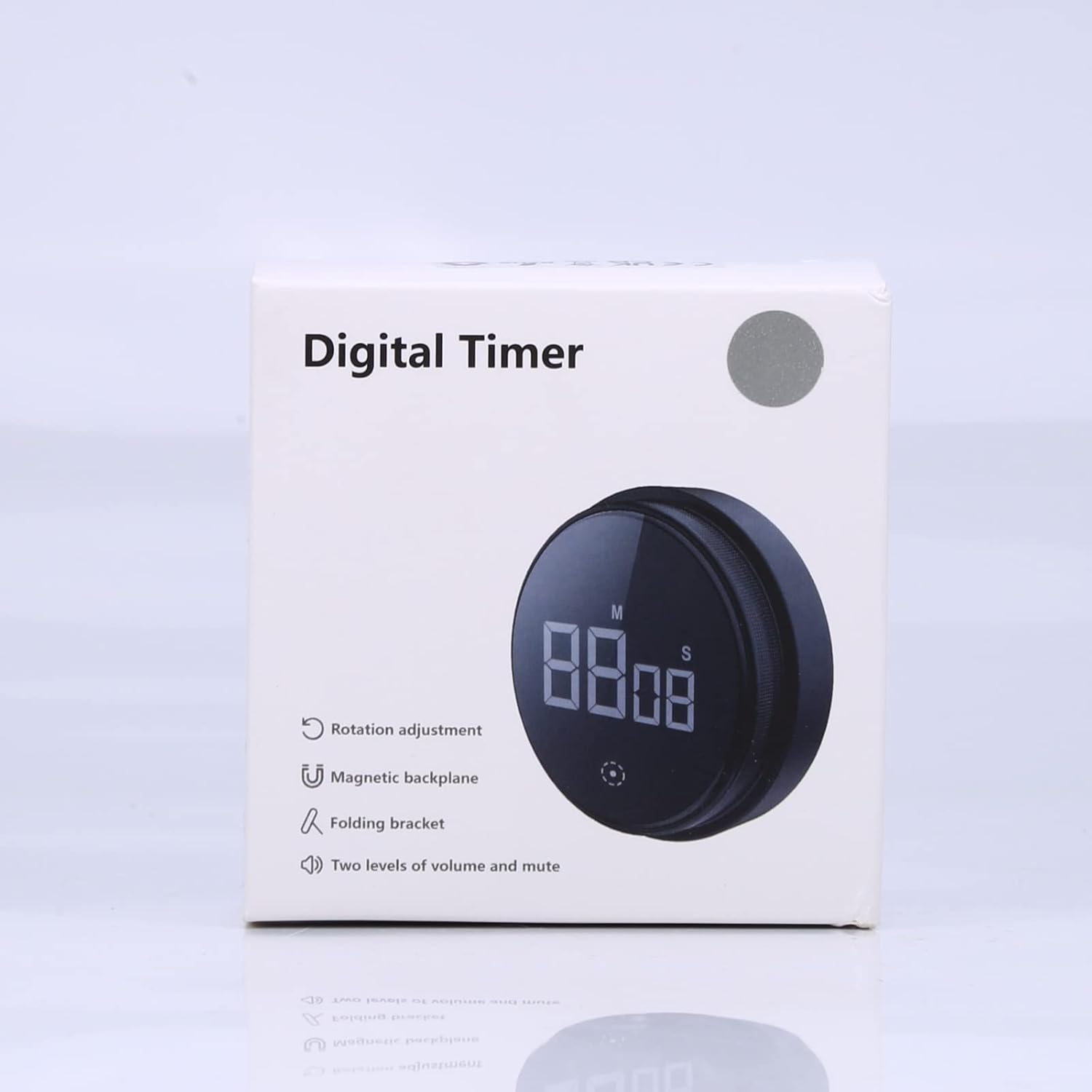 Magnetic Digital Kitchen Timer, Large LED Screen Timer with 3 Volume Levels, Short Time Egg Timer, Stopwatch, Digital Countdown Countup for Cooking, Baking, Sports, Studying Etc.